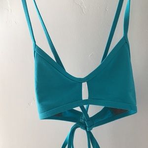 Jolyn Teal Vent Bikini Top